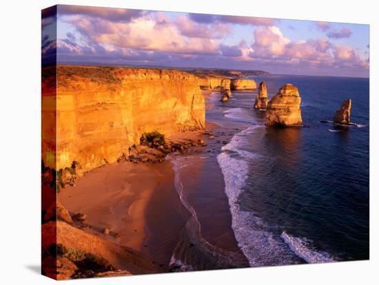 Morning at 12 Apostles, Great Ocean Road, Port Campbell National Park, Victoria, Australia-Howie Garber-Stretched Canvas