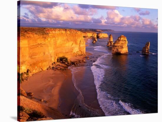 Morning at 12 Apostles, Great Ocean Road, Port Campbell National Park, Victoria, Australia-Howie Garber-Stretched Canvas