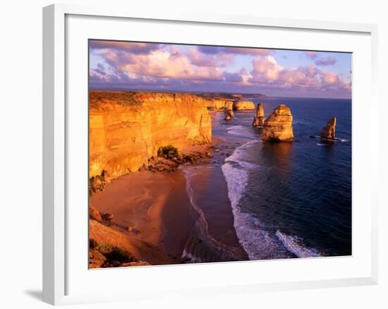 Morning at 12 Apostles, Great Ocean Road, Port Campbell National Park, Victoria, Australia-Howie Garber-Framed Photographic Print