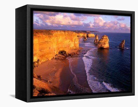 Morning at 12 Apostles, Great Ocean Road, Port Campbell National Park, Victoria, Australia-Howie Garber-Framed Stretched Canvas