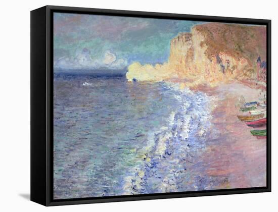 Morning at Etretat, 1883-Claude Monet-Framed Stretched Canvas