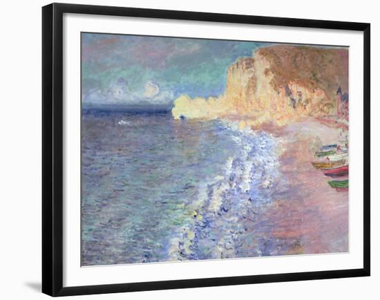 Morning at Etretat, 1883-Claude Monet-Framed Giclee Print
