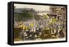 Morning at Les Halles, Paris, 1895-null-Framed Stretched Canvas
