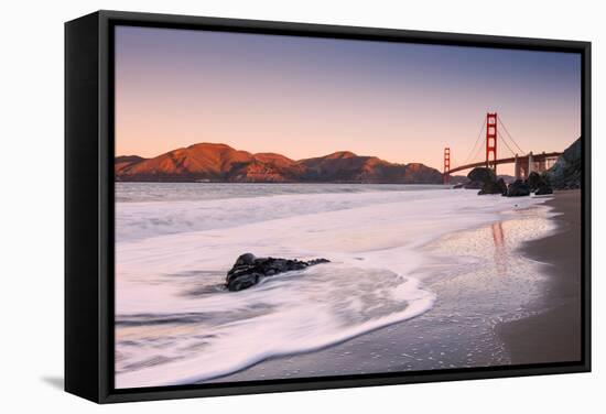 Morning at Marshall Beach, Golden Gate Bridge, California-Vincent James-Framed Stretched Canvas