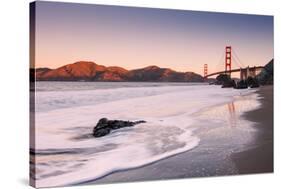 Morning at Marshall Beach, Golden Gate Bridge, California-Vincent James-Stretched Canvas