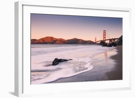 Morning at Marshall Beach, Golden Gate Bridge, California-Vincent James-Framed Photographic Print