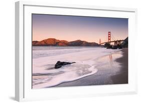 Morning at Marshall Beach, Golden Gate Bridge, California-Vincent James-Framed Photographic Print