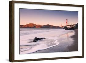 Morning at Marshall Beach, Golden Gate Bridge, California-Vincent James-Framed Photographic Print