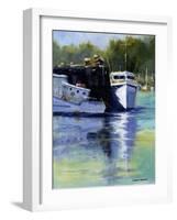 Morning at the Marina-Barbara Chenault-Framed Art Print