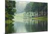 Morning Atmosphere Campsite on A Lake in the Pine Forest-Yongkiet-Mounted Photographic Print