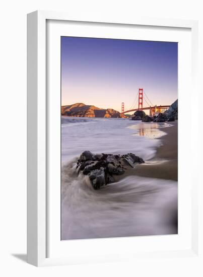 Morning Beachscape at Golden Gate Bridge, California-Vincent James-Framed Photographic Print