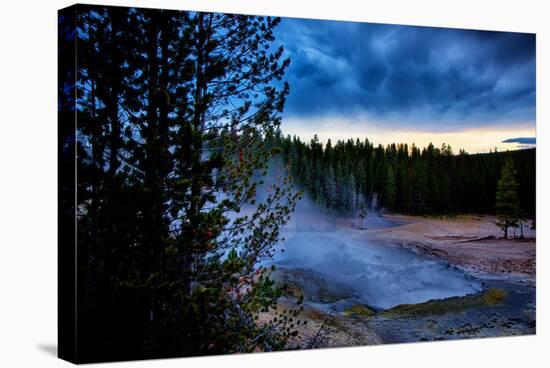 Morning Brew, Mood and Mist at Yellowstone National Park, Wyoming-Vincent James-Stretched Canvas