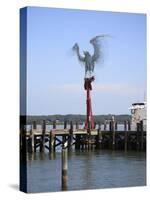 Morning Call Sculpture, 9/11 Memorial of An Osprey on a Perch Made From Beams From the WTC-Wendy Connett-Stretched Canvas