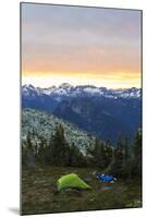 Morning Camp In The North Cascades Of Washington During A Summer Backpacking Trip-Hannah Dewey-Mounted Photographic Print