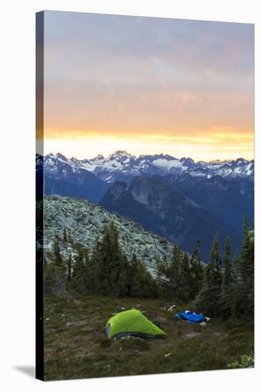 Morning Camp In The North Cascades Of Washington During A Summer Backpacking Trip-Hannah Dewey-Stretched Canvas