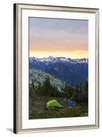 Morning Camp In The North Cascades Of Washington During A Summer Backpacking Trip-Hannah Dewey-Framed Photographic Print