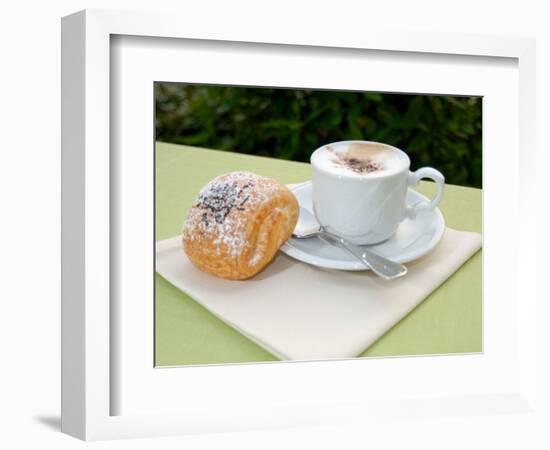 Morning Cappuccino at Eden Grand Hotel, Lake Lugano, Lugano, Switzerland-Lisa S. Engelbrecht-Framed Photographic Print