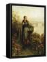 Morning Chill-Daniel Ridgway Knight-Framed Stretched Canvas