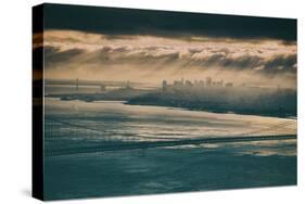 Morning Clouds and Light Beams, San Francisco-null-Stretched Canvas