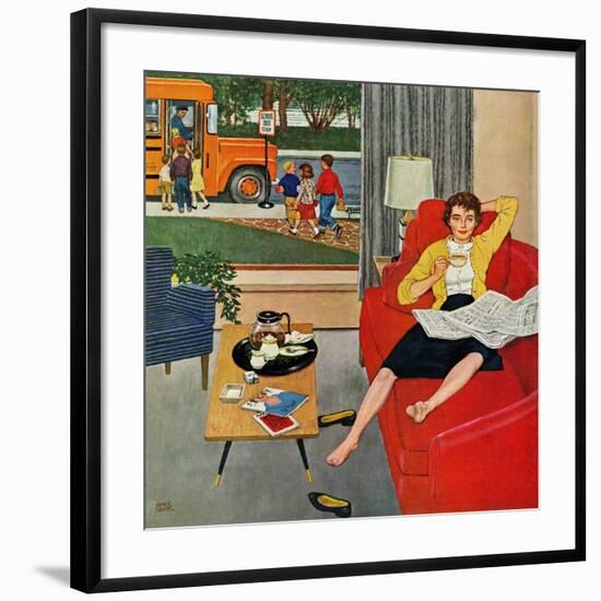 "Morning Coffee Break", September 12, 1959-Amos Sewell-Framed Giclee Print