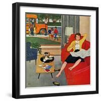 "Morning Coffee Break", September 12, 1959-Amos Sewell-Framed Giclee Print