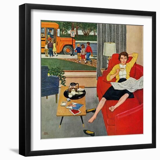 "Morning Coffee Break", September 12, 1959-Amos Sewell-Framed Giclee Print