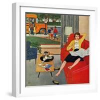 "Morning Coffee Break", September 12, 1959-Amos Sewell-Framed Giclee Print