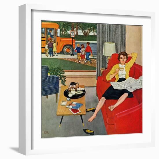 "Morning Coffee Break", September 12, 1959-Amos Sewell-Framed Giclee Print