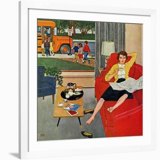 "Morning Coffee Break", September 12, 1959-Amos Sewell-Framed Giclee Print