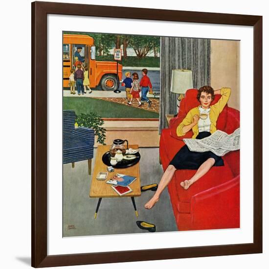 "Morning Coffee Break", September 12, 1959-Amos Sewell-Framed Giclee Print