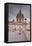 Morning Commuters on the Pont Des Arts, Paris, France, Europe-Julian Elliott-Framed Stretched Canvas