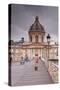 Morning Commuters on the Pont Des Arts, Paris, France, Europe-Julian Elliott-Stretched Canvas