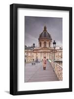 Morning Commuters on the Pont Des Arts, Paris, France, Europe-Julian Elliott-Framed Photographic Print