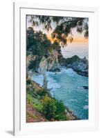 Morning Cove and Waterfall, McWay Falls, Big Sur California Coast-Vincent James-Framed Photographic Print