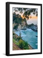 Morning Cove and Waterfall, McWay Falls, Big Sur California Coast-Vincent James-Framed Photographic Print