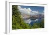 Morning, Crater Lake and Wizard Island, Crater Lake National Park, Oregon, USA-Michel Hersen-Framed Photographic Print