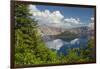 Morning, Crater Lake and Wizard Island, Crater Lake National Park, Oregon, USA-Michel Hersen-Framed Photographic Print