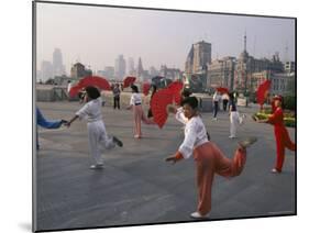 Morning Dancing on the Bund, Shanghai, China-Keren Su-Mounted Photographic Print