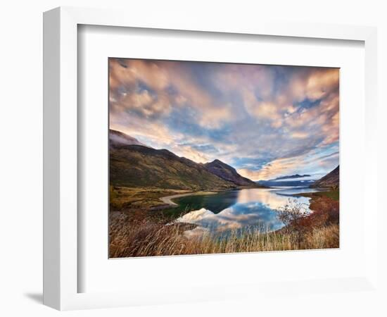 Morning Delight at Lake Hawea-Yan Zhang-Framed Photographic Print