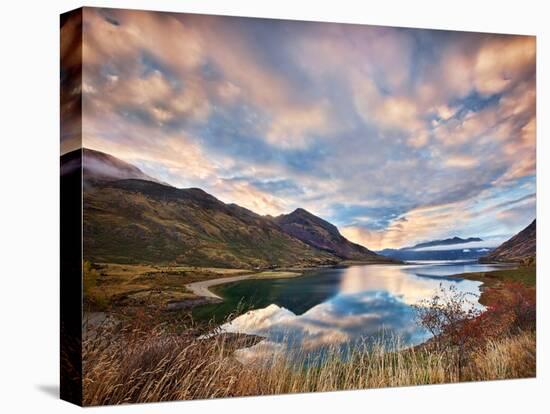 Morning Delight at Lake Hawea-Yan Zhang-Stretched Canvas