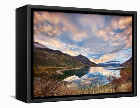 Morning Delight at Lake Hawea-Yan Zhang-Framed Stretched Canvas