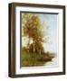 Morning Effect, Silver Birches and a River-Paul Desire Trouillebert-Framed Giclee Print