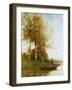 Morning Effect, Silver Birches and a River-Paul Desire Trouillebert-Framed Giclee Print