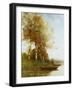 Morning Effect, Silver Birches and a River-Paul Desire Trouillebert-Framed Giclee Print