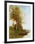 Morning Effect, Silver Birches and a River-Paul Desire Trouillebert-Framed Giclee Print