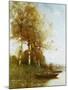 Morning Effect, Silver Birches and a River-Paul Desire Trouillebert-Mounted Giclee Print