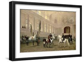 Morning Exercise in the Hofreitschule, Josephsplatz, 1890-Julius von Blaas-Framed Giclee Print