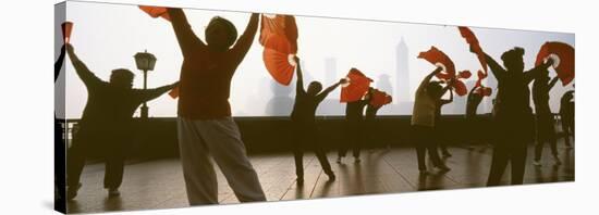 Morning Exercise, the Bund, Shanghai, China-null-Stretched Canvas