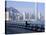 Morning Exercise, Victoria Harbour and Hong Kong Island Skyline, Hong Kong, China-Amanda Hall-Stretched Canvas