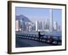 Morning Exercise, Victoria Harbour and Hong Kong Island Skyline, Hong Kong, China-Amanda Hall-Framed Photographic Print